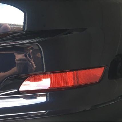 Back of a black car
