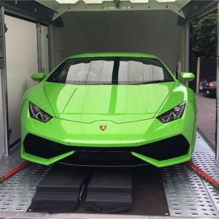 lime green sports car