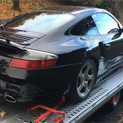 black sports car